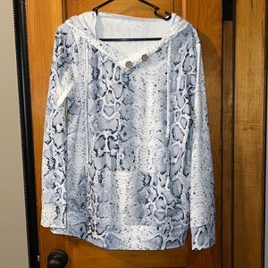 Snakeskin Print Sweatshirt